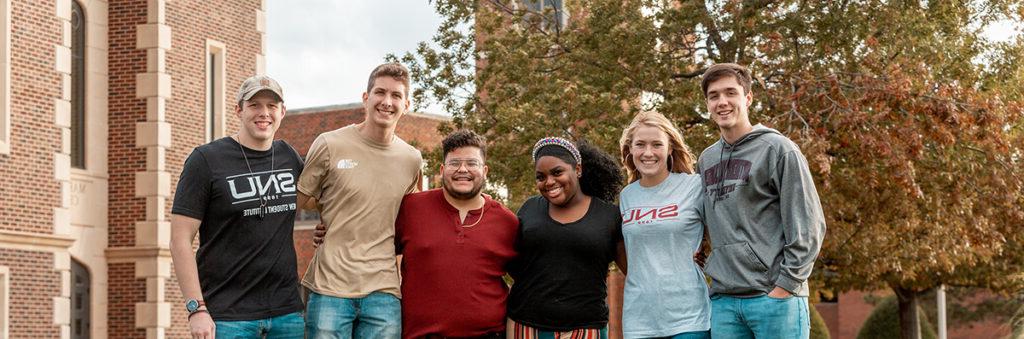 SNU Students gathered at front gate